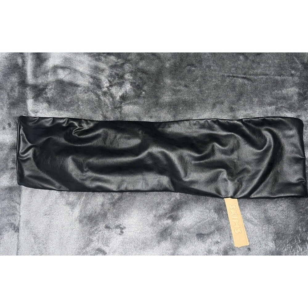 3X Skims Micro pleather swim bandeau bikini top Color Onyx SW-BND-0153